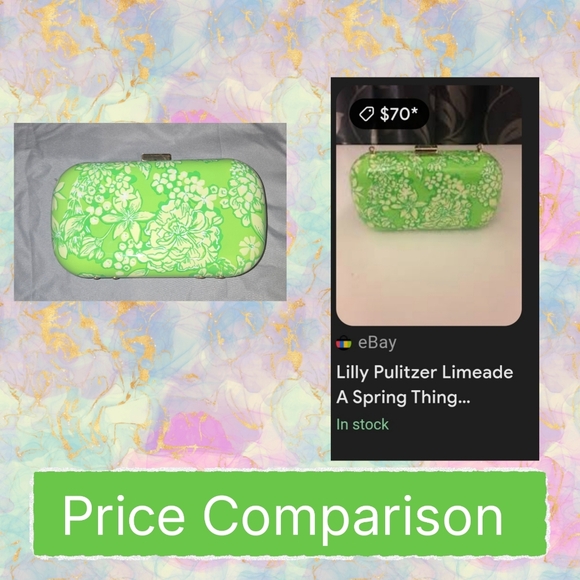 ❤️Lilly Pulitzer Green Floral Clutch - Picture 2 of 11